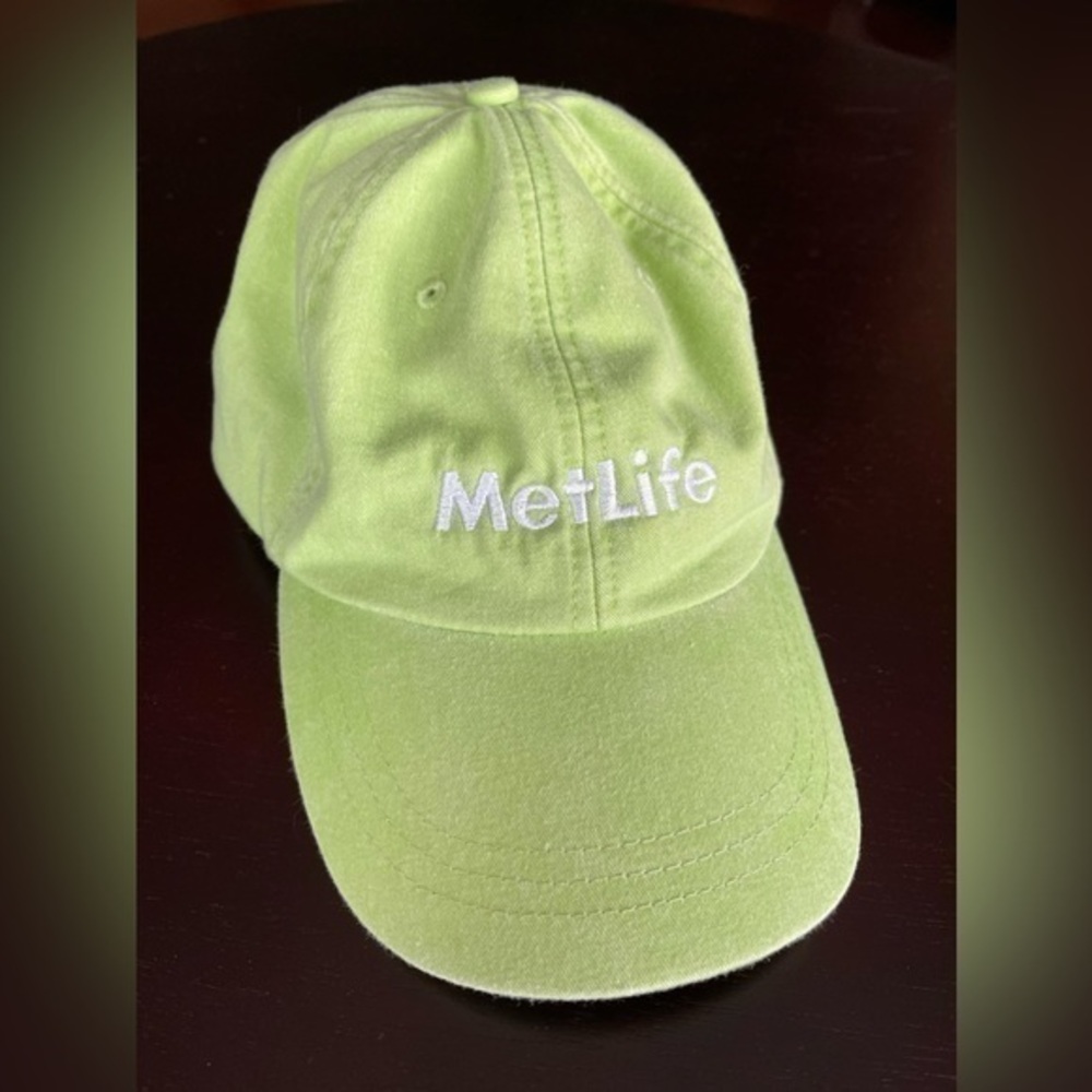 MetLife Baseball Cap Bright Green Adjustable